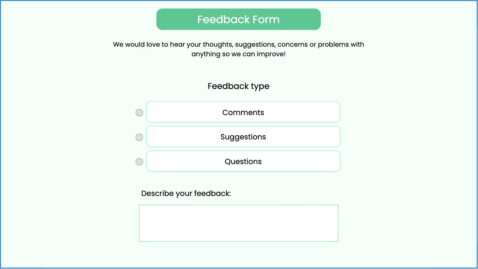 Feedback Form