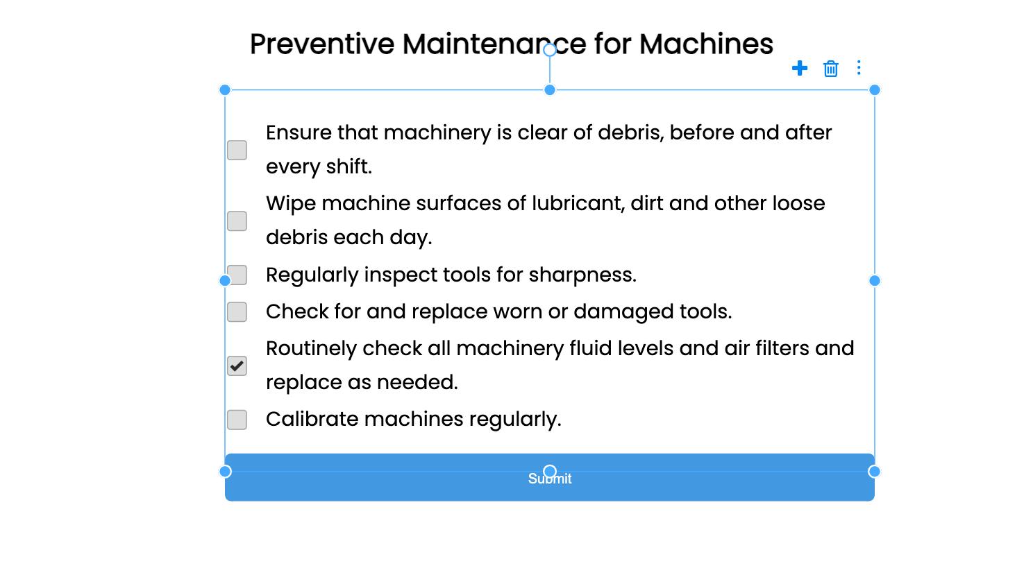 Manufacturing Facilities Maintenance Checklist