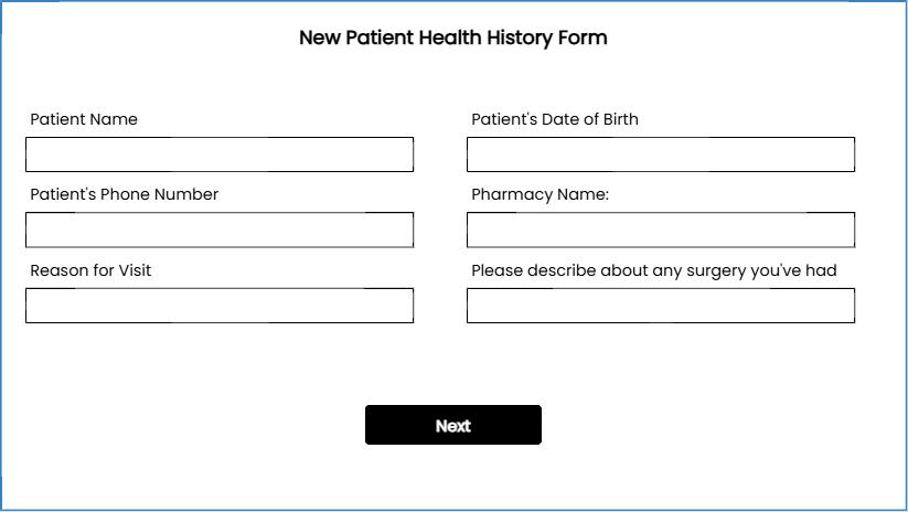 New Patient Health History Form